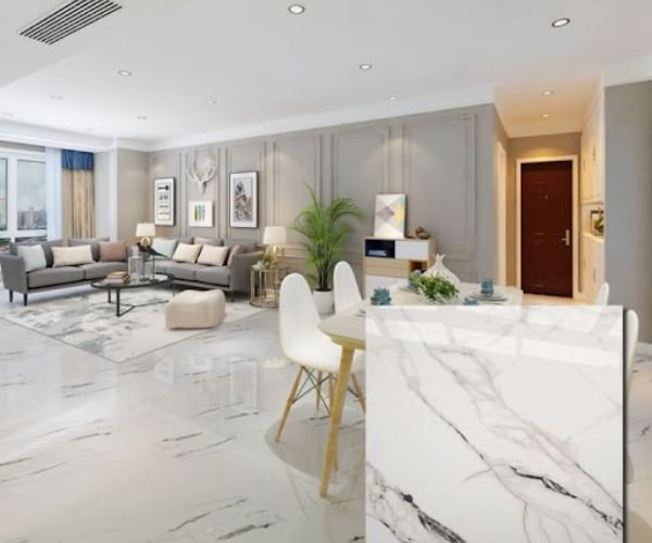 رخام ابيض ورمادي