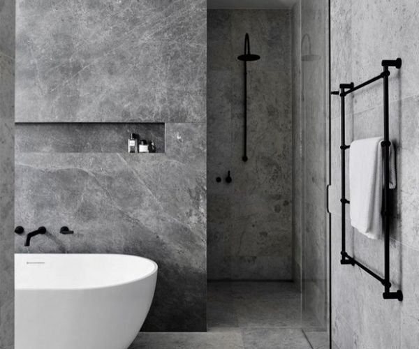 رخام ابيض ورمادي