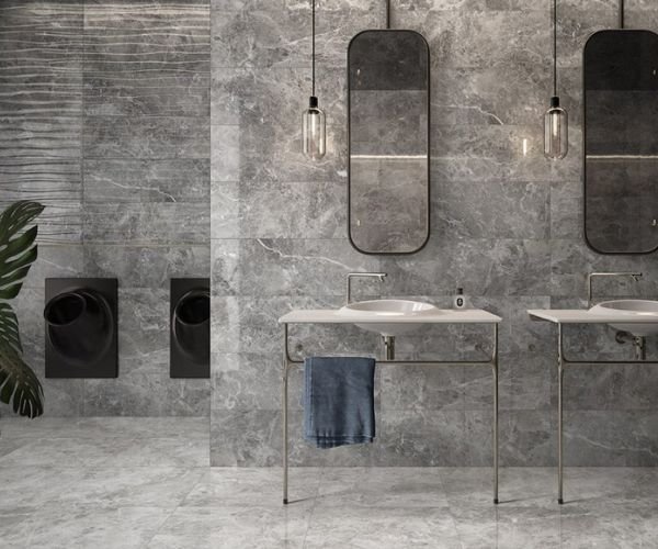 رخام ابيض ورمادي