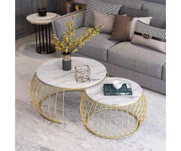 طاولات رخام ذهبي