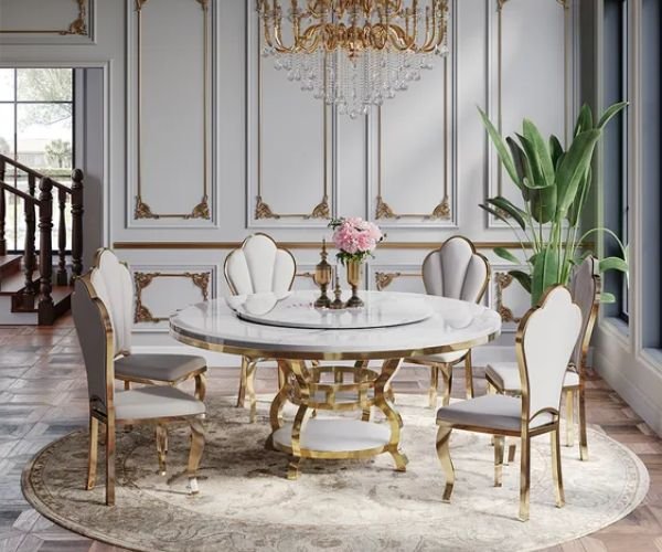 طاولات رخام ذهبي